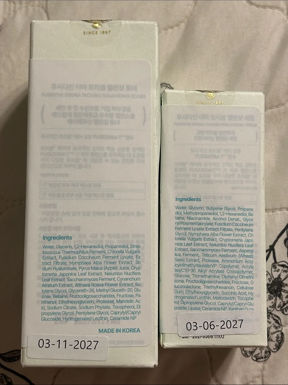 FUSIDYNE DERMA TROUBLE Balancing Toner & Serum NEW dermatologist Tested